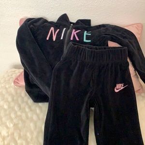 Nike Velour Tracksuit Toddler Girl Set